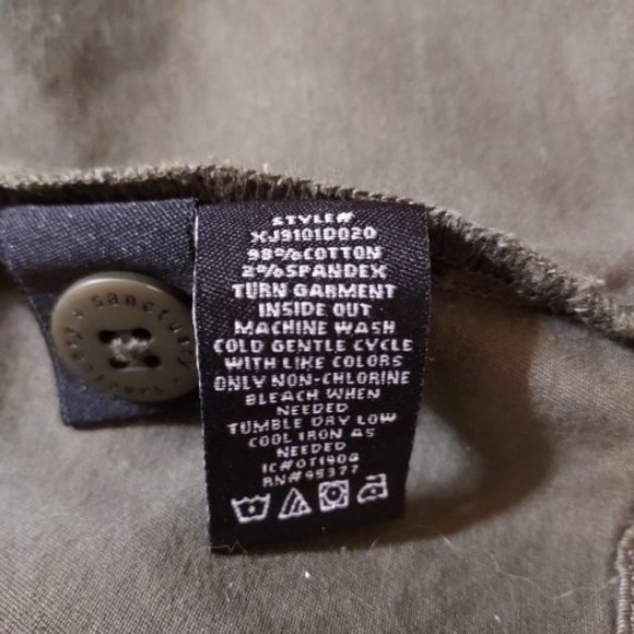 SANCTUARY ARMY GREEN COLLARLESS UTILITY JACKET SIZE M NWOT - Picture 6 of 7